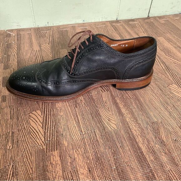 Mercanti Fiorentini Mens Size 9.5M Wingtips‎ Cuoio Black Retail $325 Italy - Picture 9 of 11